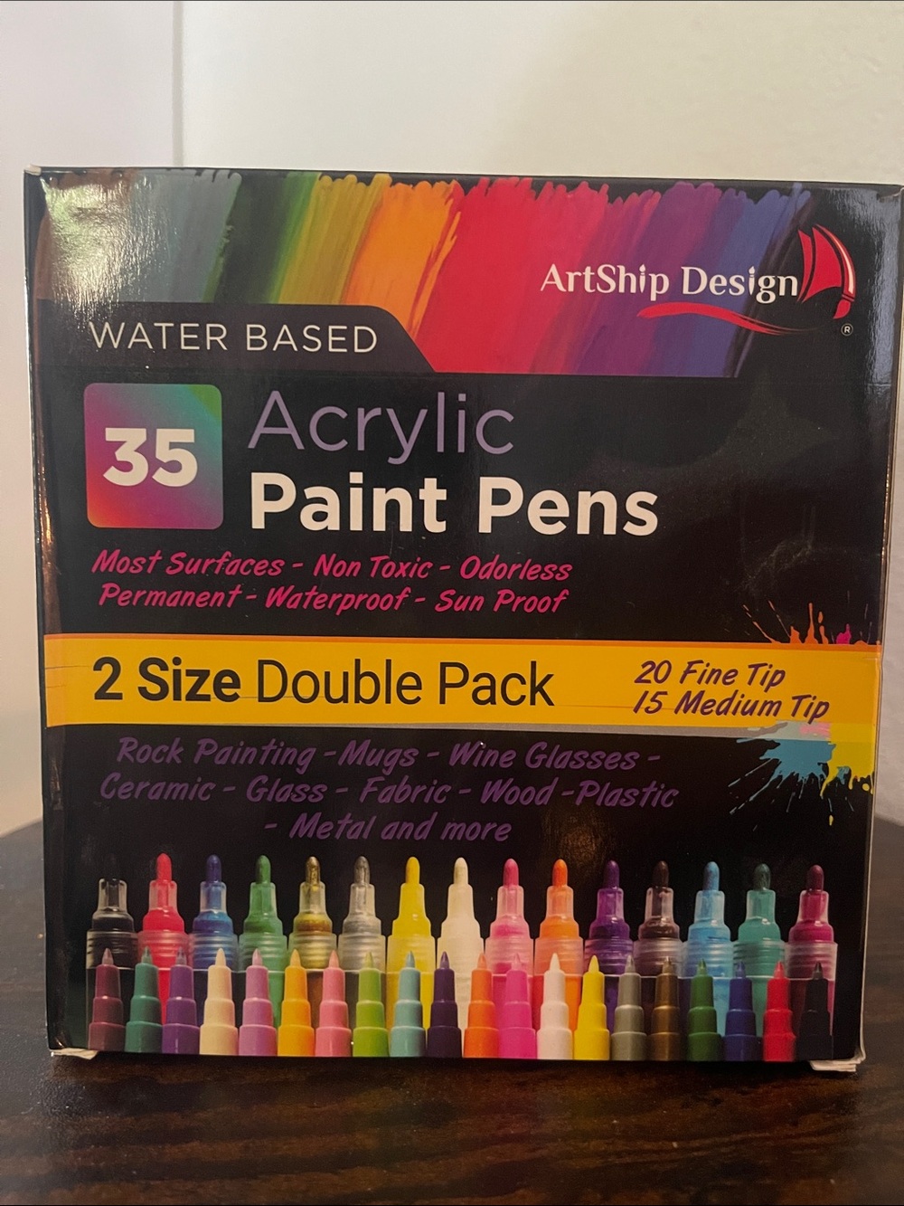 35-Color Acrylic Paint Pens Set — Multicolor